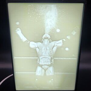 WWE Triple H WWF Iconic Pose Championship Belt Lithopane box 6.8x5x2 inches